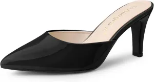 Allegra K Women's Pointed Toe Stiletto Heels Slide Mules
