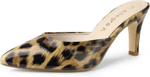 Allegra K Women's Pointed Toe Stiletto Heels Slide Mules