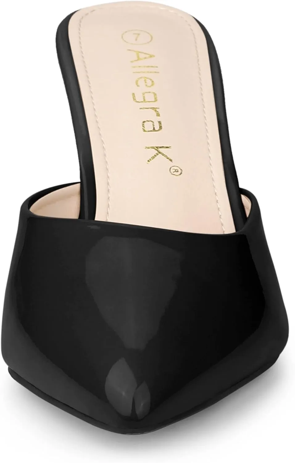 Allegra K Women's Pointed Toe Stiletto Heels Slide Mules