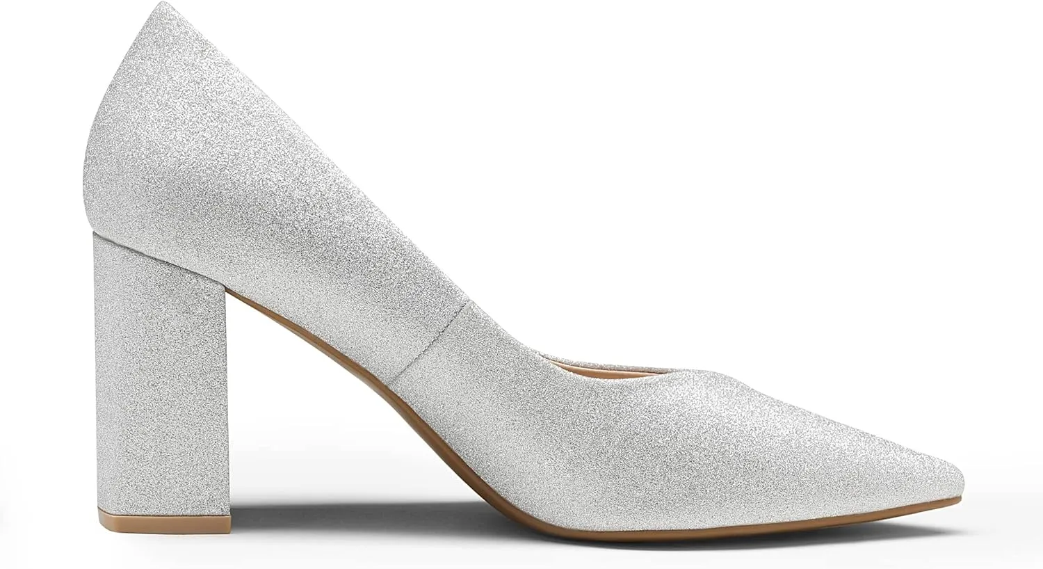 DREAM PAIRS Womens High Chunky Closed Toe Block Heels Pointed Toe Wedding Party Elegant Slip On Pumps Shoes