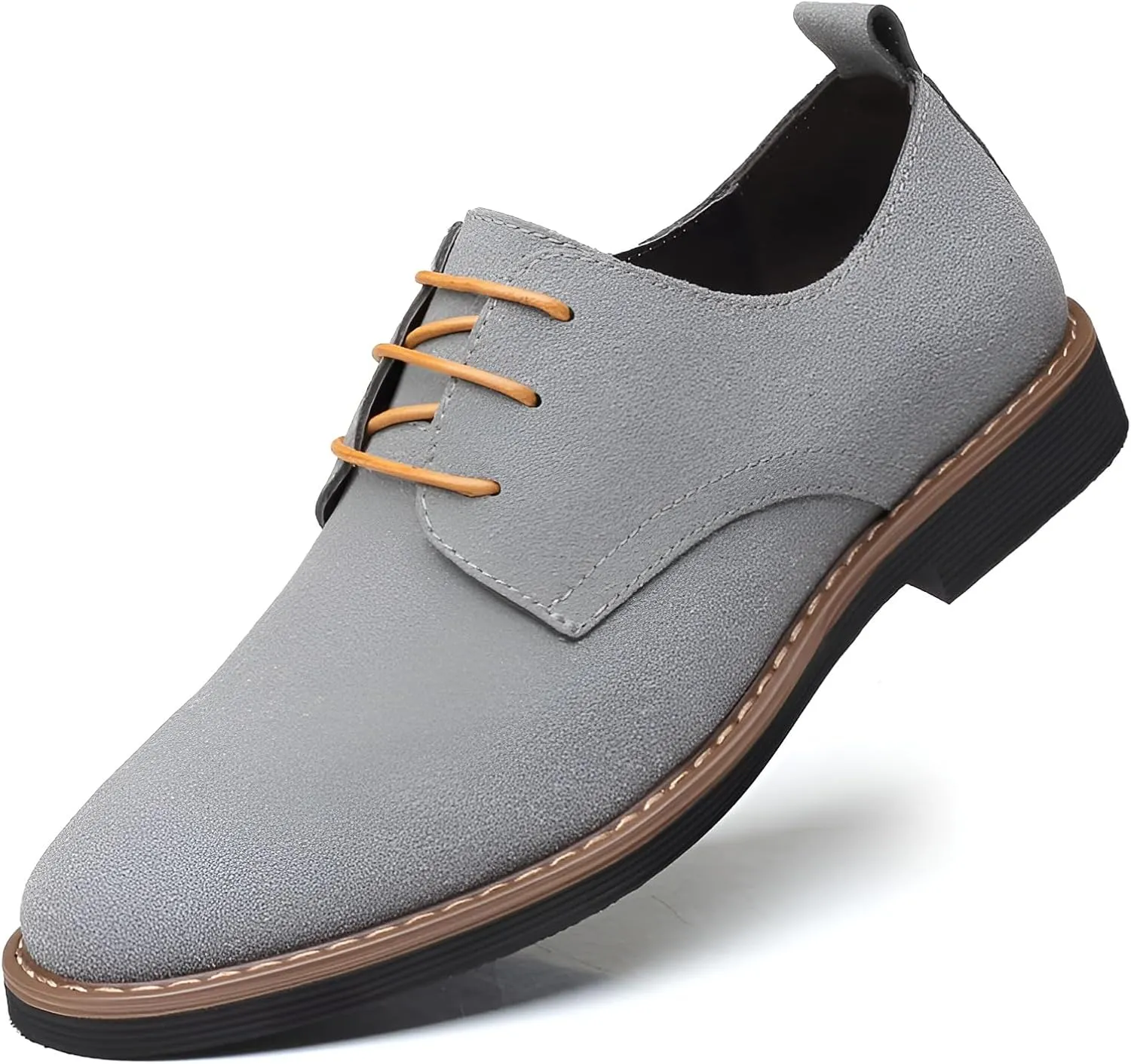 Ellniges]【Contemporary Men's Suede Loafers Lightweight Non-Slip Sole & Soft Interior Lining, Perfect for Traveling Professionals & Style-Conscious Gentlemen (Extended Sizes 9-15)