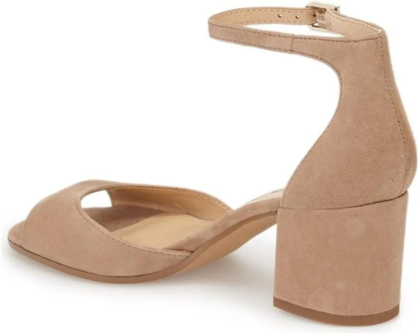 FSJ Women Elegant Ankle Strap Sandals Low Chunky Heels Pumps Peep Toe Comfort Shoes Size 6-13 US