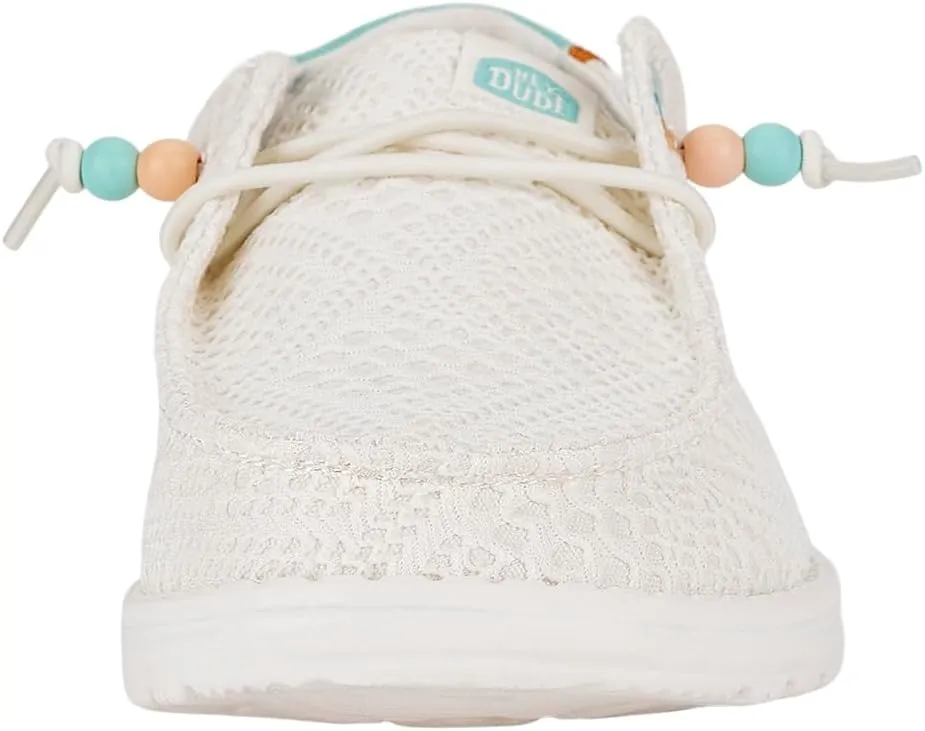 Hey Dude Wendy Boho Crochet Loafers for Women – Textile Upper & Lining – Lace-up Closure – Textile Outsole