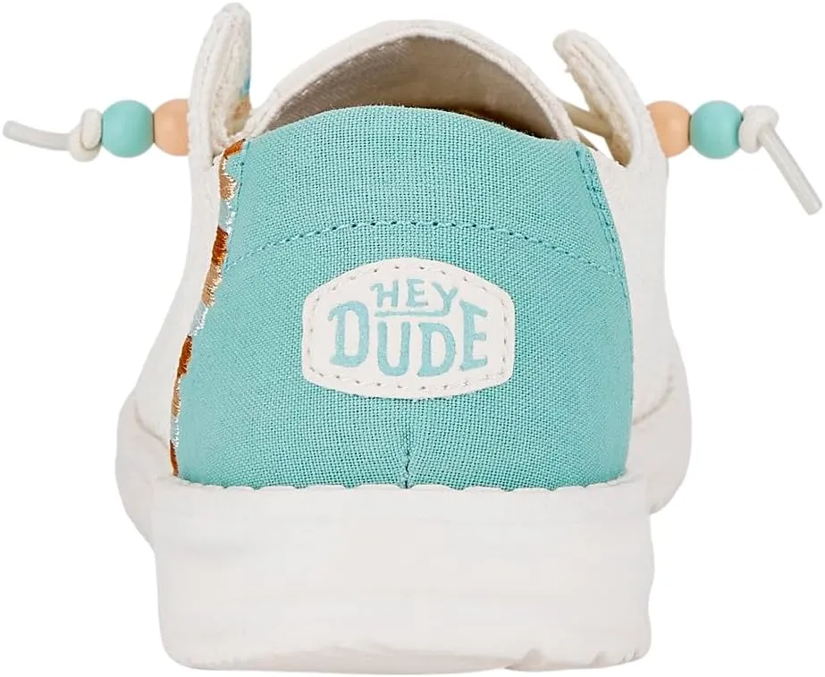 Hey Dude Wendy Boho Crochet Loafers for Women – Textile Upper & Lining – Lace-up Closure – Textile Outsole