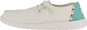 Hey Dude Wendy Boho Crochet Loafers for Women – Textile Upper & Lining – Lace-up Closure – Textile Outsole
