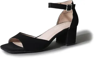 J. Adams Ruth Heeled Sandal  Low Block Heels for Women, Short Heel Bridal & Wedding Shoes, Dressy Prom Heels, Elegant Formal Dress Shoes for Bride