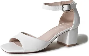 J. Adams Ruth Heeled Sandal  Low Block Heels for Women, Short Heel Bridal & Wedding Shoes, Dressy Prom Heels, Elegant Formal Dress Shoes for Bride