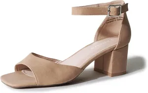 J. Adams Ruth Heeled Sandal  Low Block Heels for Women, Short Heel Bridal & Wedding Shoes, Dressy Prom Heels, Elegant Formal Dress Shoes for Bride