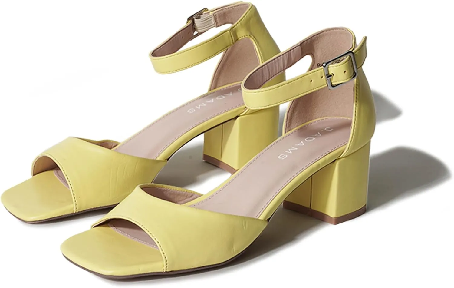 J. Adams Ruth Heeled Sandal  Low Block Heels for Women, Short Heel Bridal & Wedding Shoes, Dressy Prom Heels, Elegant Formal Dress Shoes for Bride