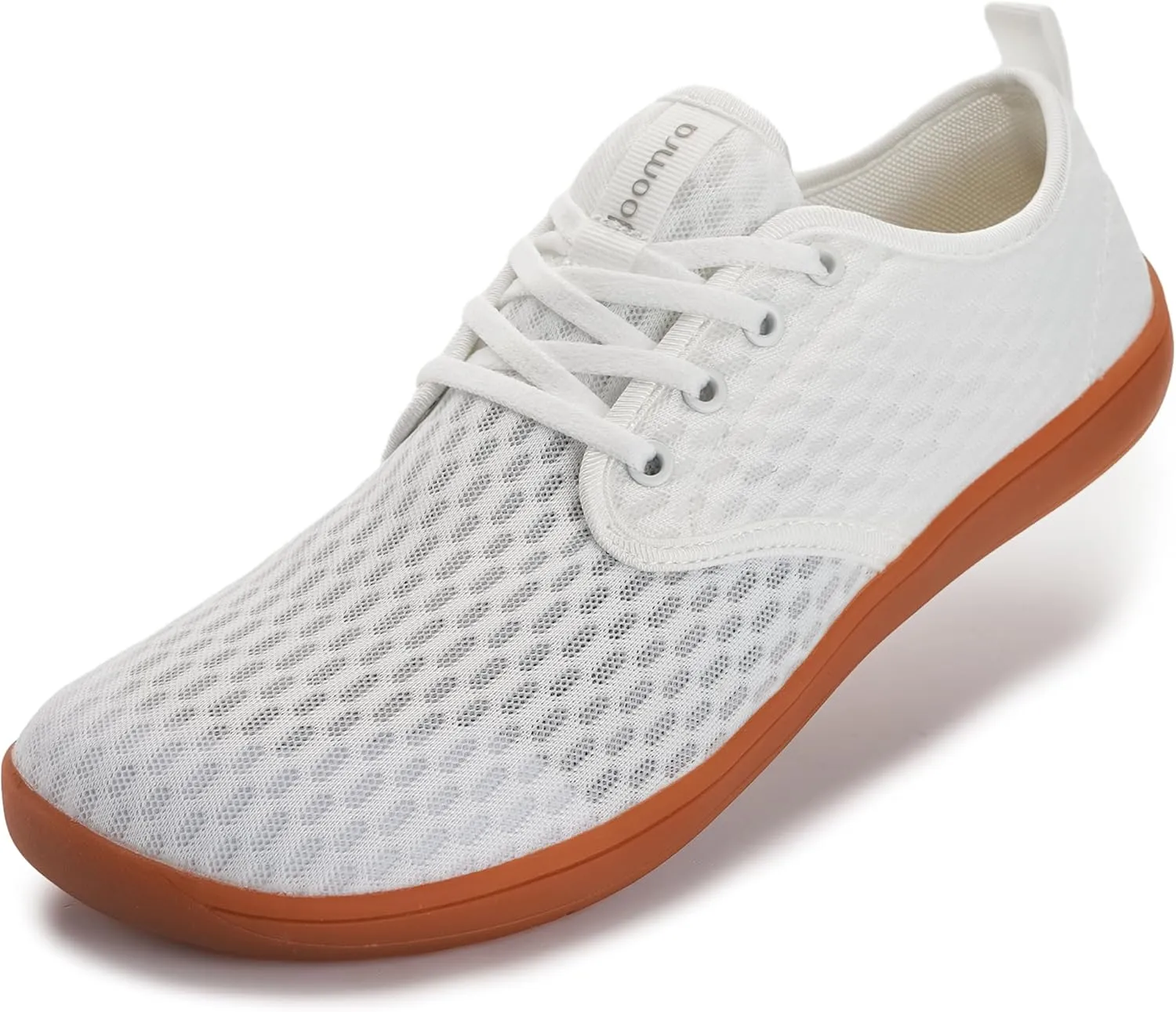 Joomra Water Shoes for Men Aqua Minimalist Barefoot Zero Drop Sneakers Beach Hiking Diving Kayak Minimal Aerobics Size 11 Male Outdoor Lightweight Breathable Workout Zapatos White/Gum 44