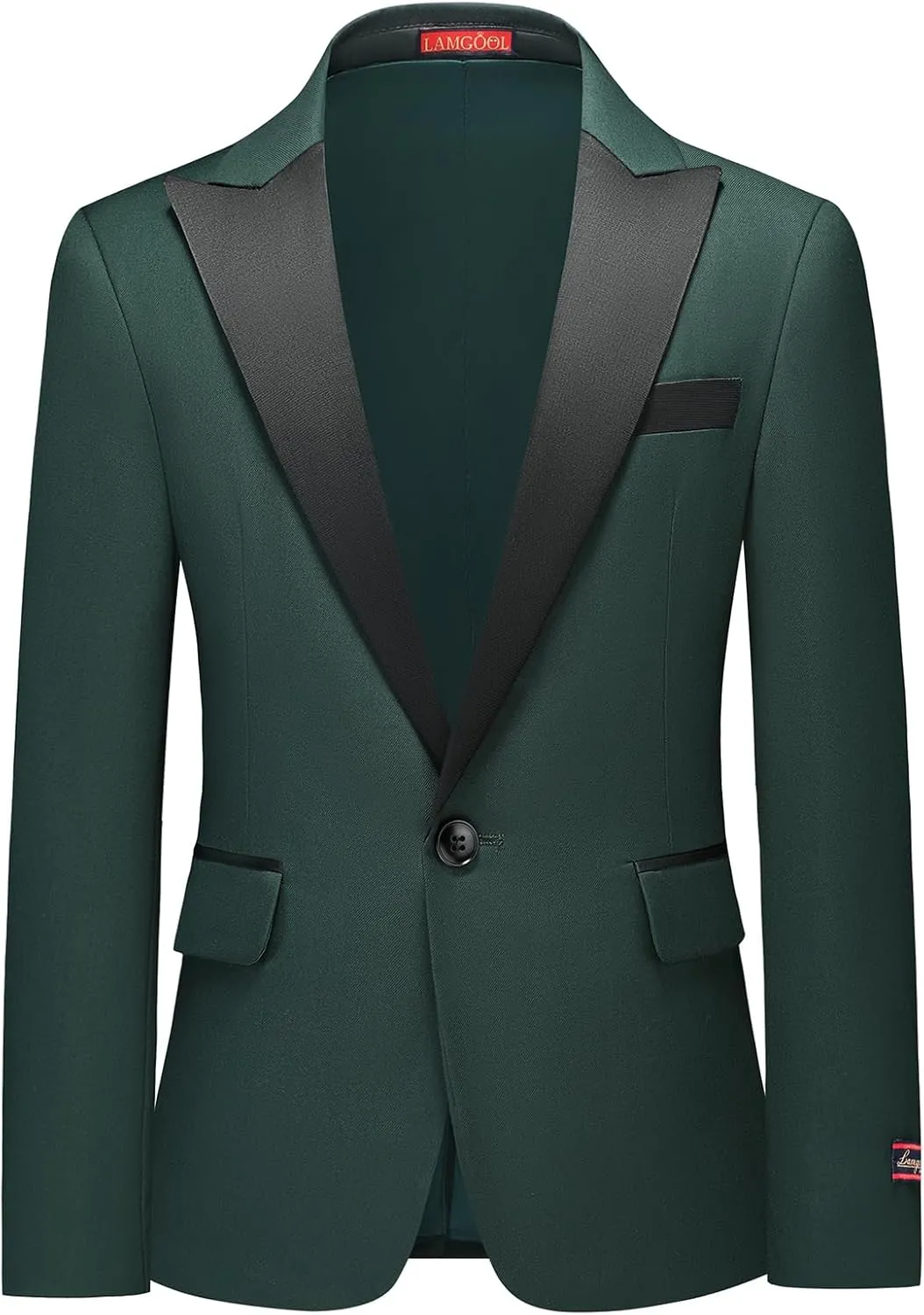 Lamgool Boys Tuxedo Suit 3 Piece Slim Fit Set with Blazer Jacket Vest Pant Kids Formal Outfit for Wedding Prom Size 6-20