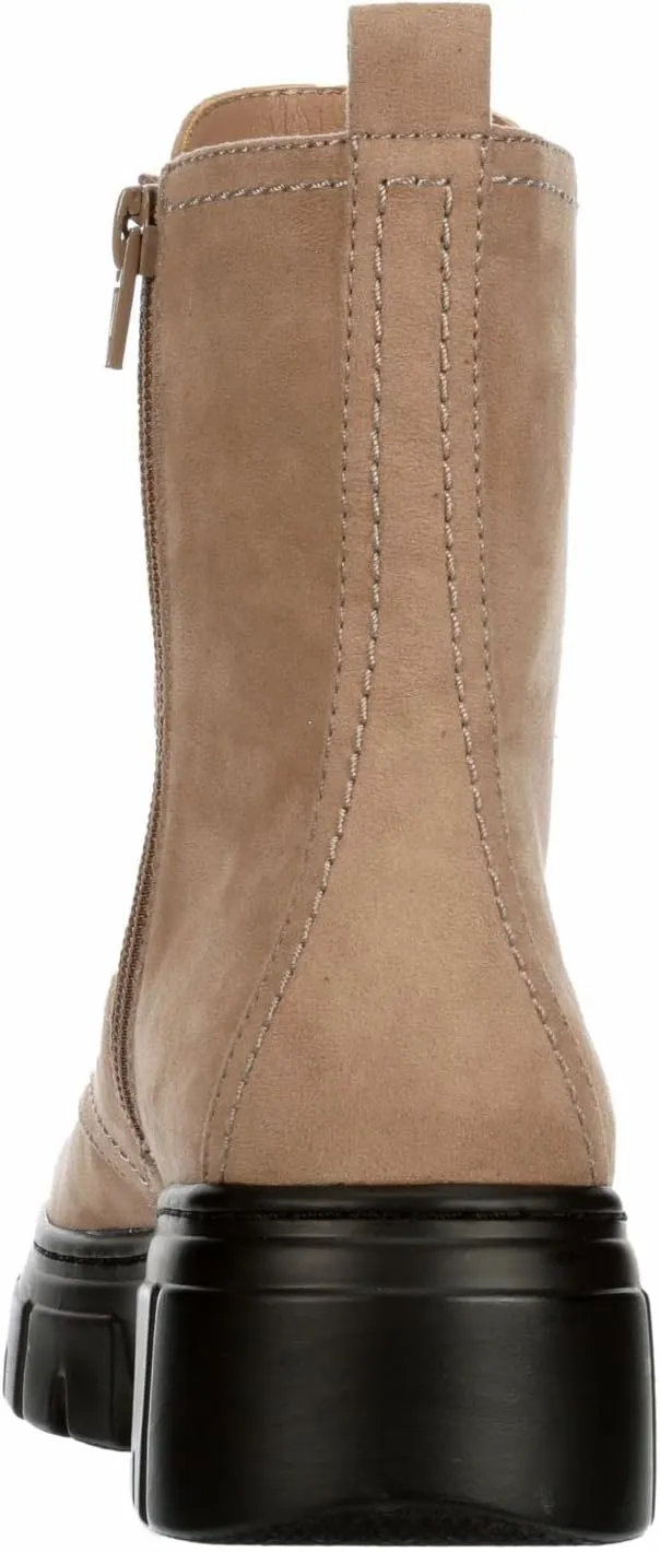 Limelight Rudy - Women's Contrast Lug Sole Ankle High Platform Combat Boots