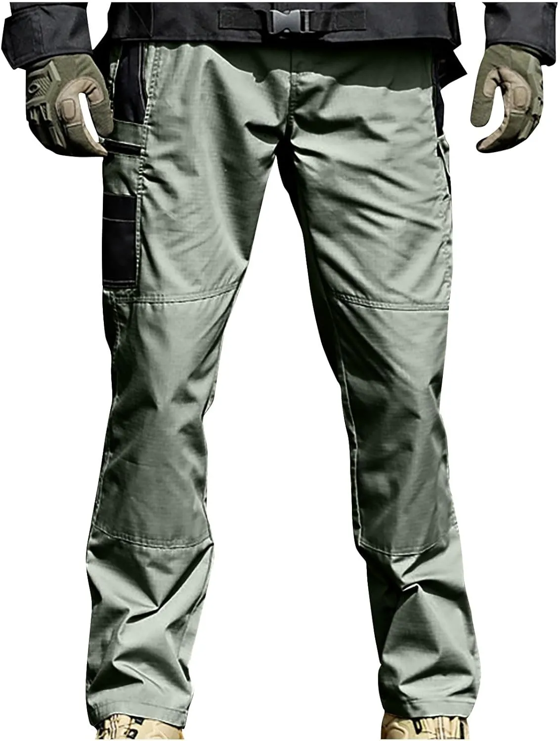 Men Pants Outdoor Hiking Camping Cargo Pants Mens Stylish Combat Overalls Cotton Waterproof Multic-Pocket Durability
