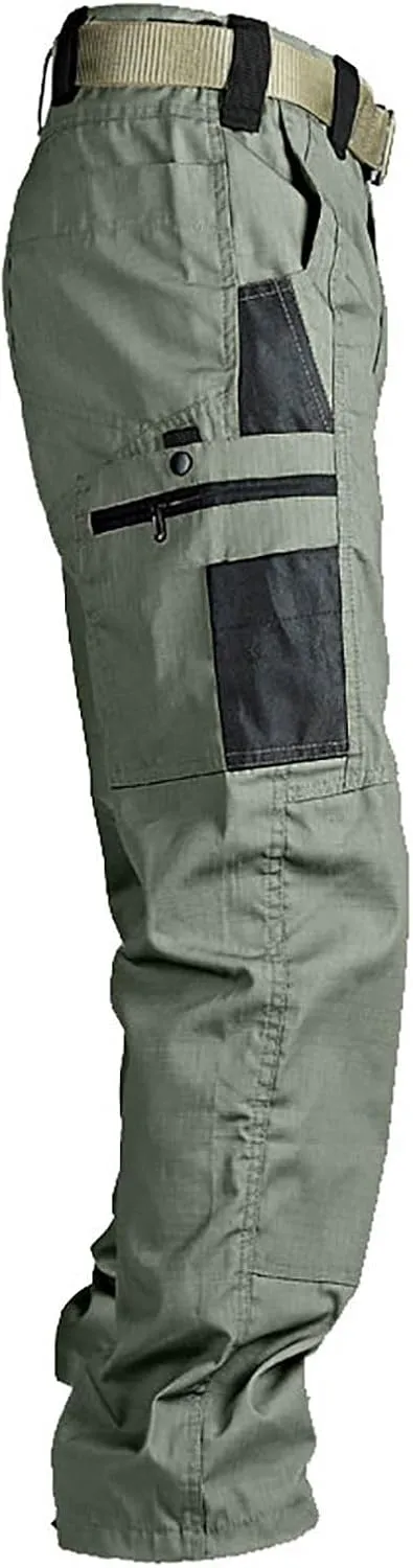 Men Pants Outdoor Hiking Camping Cargo Pants Mens Stylish Combat Overalls Cotton Waterproof Multic-Pocket Durability