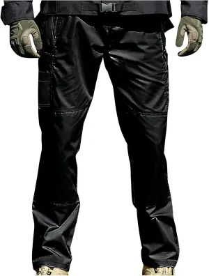 Men Pants Outdoor Hiking Camping Cargo Pants Mens Stylish Combat Overalls Cotton Waterproof Multic-Pocket Durability