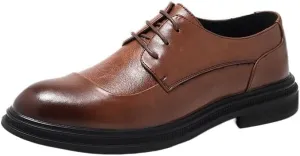 Men's Brogue Shoes Business Footwear Leather Shoes New British Style Lefu Shoes Casual Slip-On Fashion Casual Business Leather Shoes Men's Wedding Shoes