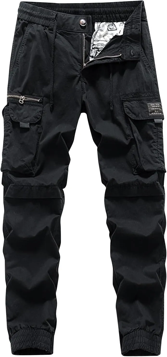 Men's Outdoor Cargo Hiking Pants Mens Ripstop Military Tactical Clothing Waterproof Combat Work Trousers Loose Fit