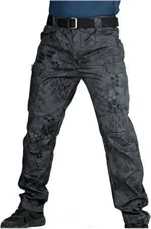 Men's US Military Assault Pants Army Camo Tactical Trousers Water Resistant Big and Tall Workwear Combat Cargo Pants