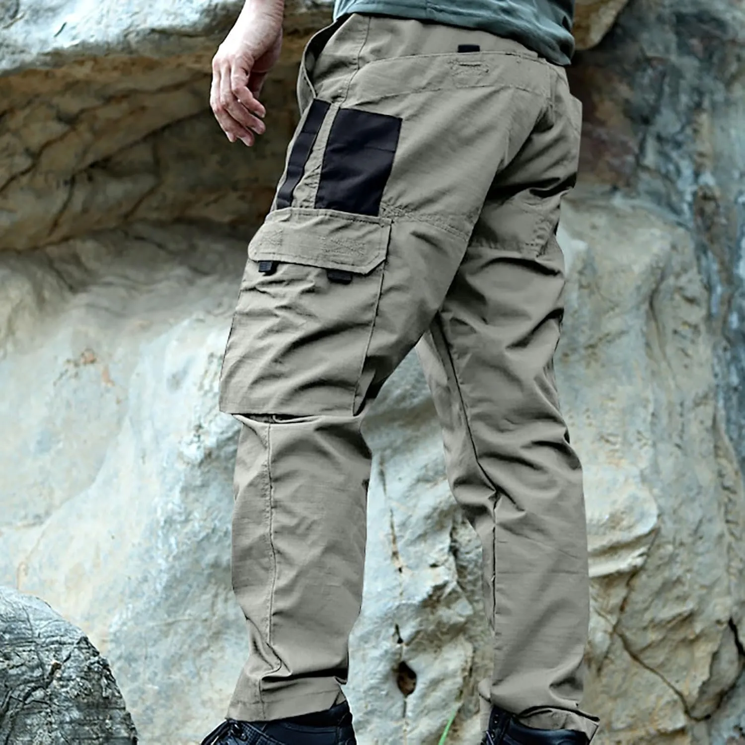 Pants for Men Tactical Cargo Pants Outdoor Hiking Pants Men Stylish Combat Work Overalls Straight Pants Waterproof