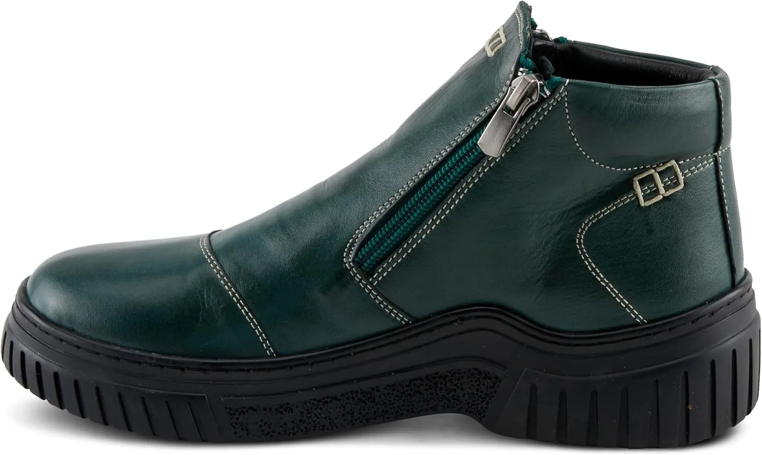 Spring Step Women's SORELLA Boots with Dual Zippers, Contrast Stitch Design, and Removable Insoles