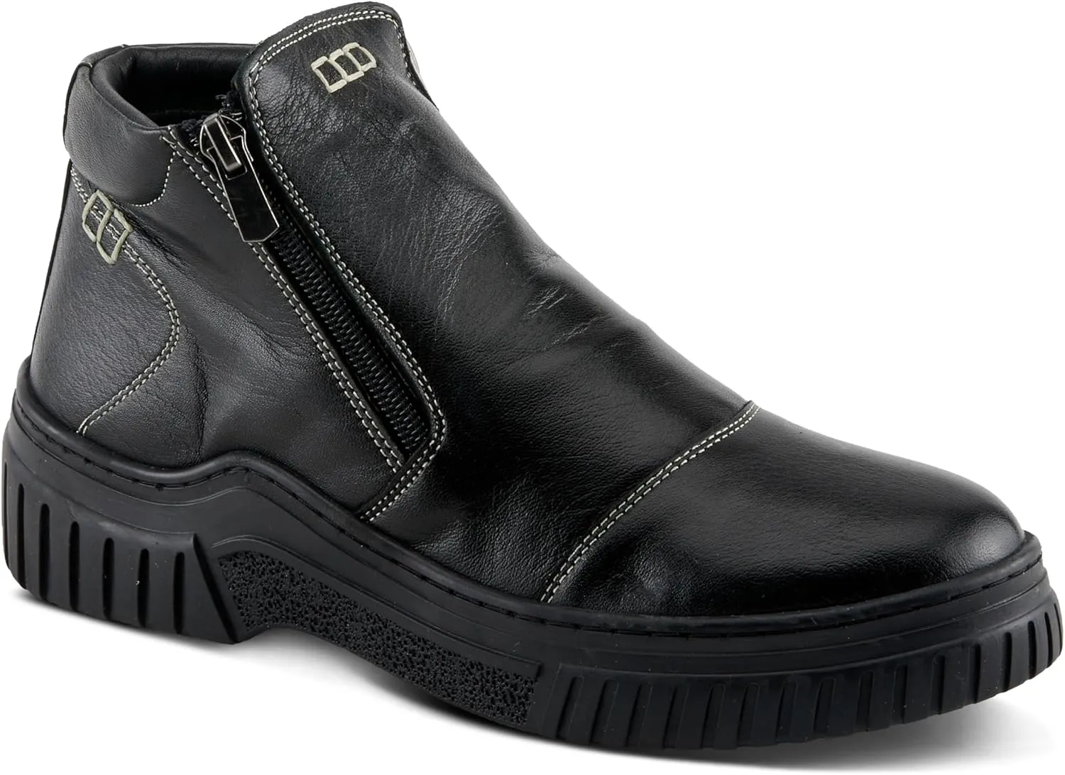 Spring Step Women's SORELLA Boots with Dual Zippers, Contrast Stitch Design, and Removable Insoles