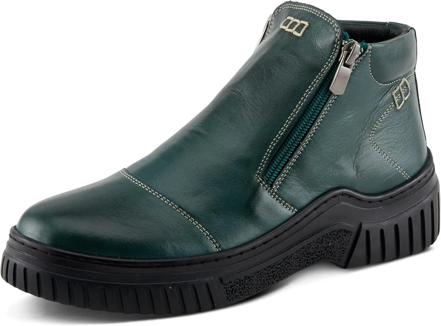Spring Step Women's SORELLA Boots with Dual Zippers, Contrast Stitch Design, and Removable Insoles