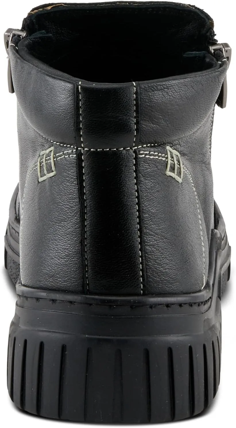Spring Step Women's SORELLA Boots with Dual Zippers, Contrast Stitch Design, and Removable Insoles
