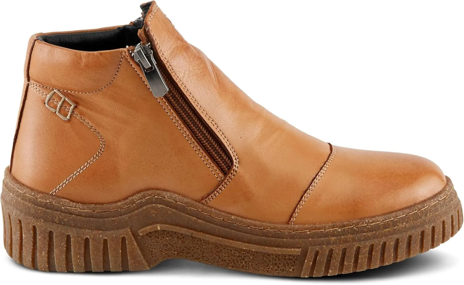 Spring Step Women's SORELLA Boots with Dual Zippers, Contrast Stitch Design, and Removable Insoles