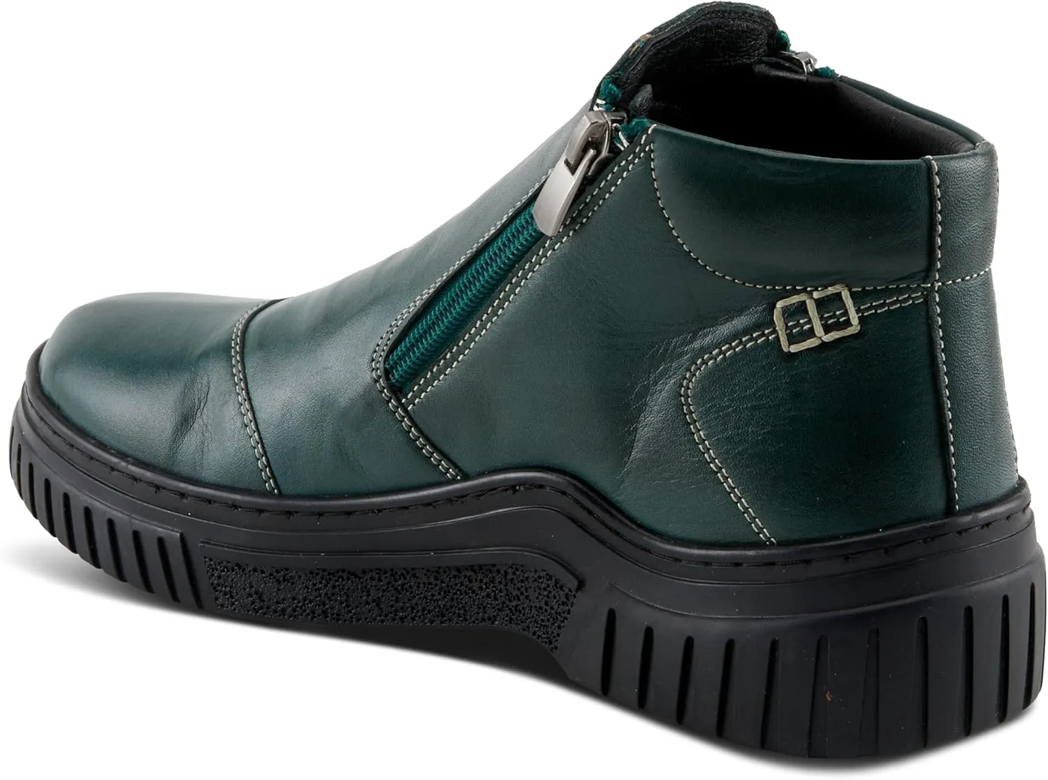 Spring Step Women's SORELLA Boots with Dual Zippers, Contrast Stitch Design, and Removable Insoles