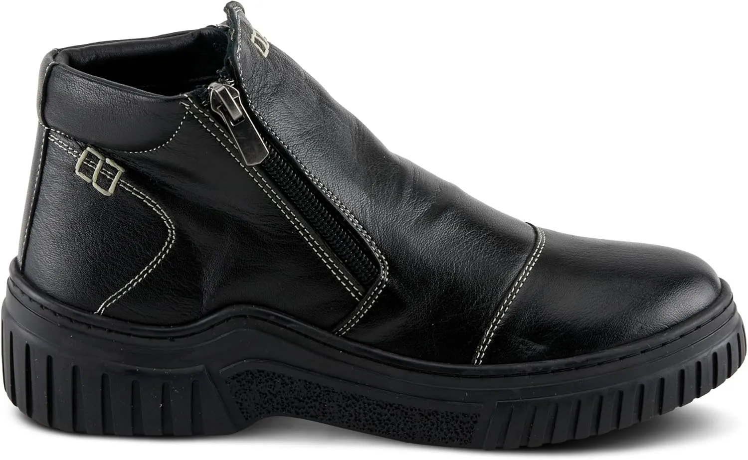 Spring Step Women's SORELLA Boots with Dual Zippers, Contrast Stitch Design, and Removable Insoles