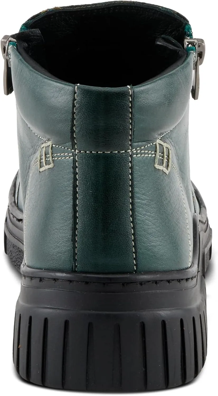 Spring Step Women's SORELLA Boots with Dual Zippers, Contrast Stitch Design, and Removable Insoles