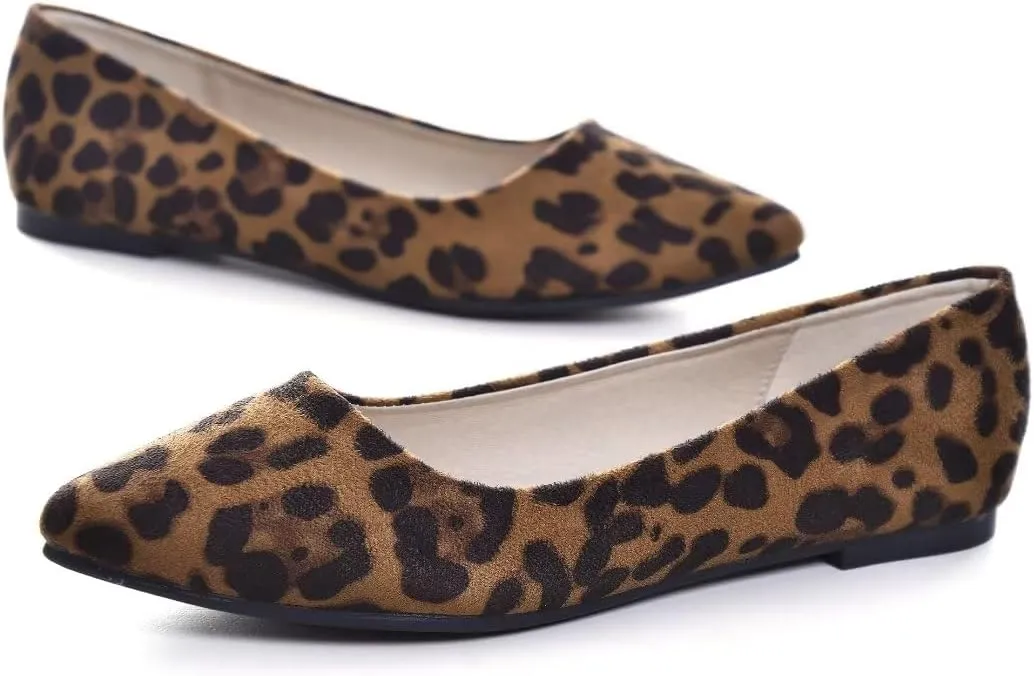 Stunner Women’s Ballet Flats Comfortable Pointed Toe Slip On Memory Foam Flats Shoes