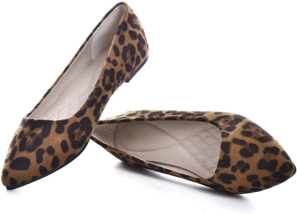 Stunner Women’s Ballet Flats Comfortable Pointed Toe Slip On Memory Foam Flats Shoes