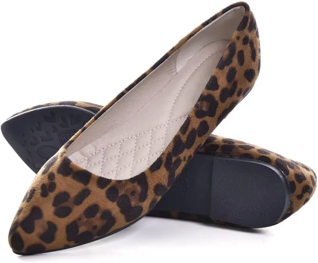 Stunner Women’s Ballet Flats Comfortable Pointed Toe Slip On Memory Foam Flats Shoes