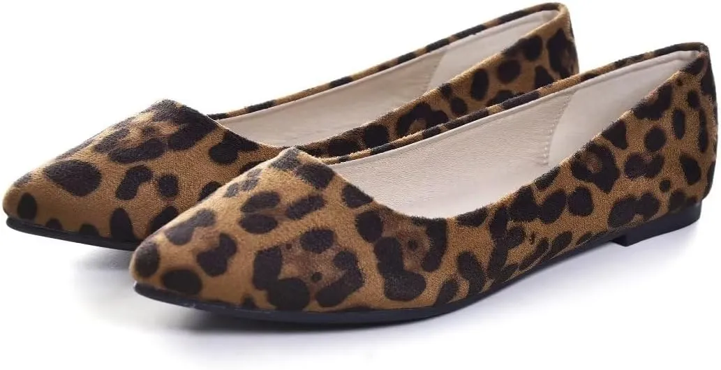 Stunner Women’s Ballet Flats Comfortable Pointed Toe Slip On Memory Foam Flats Shoes