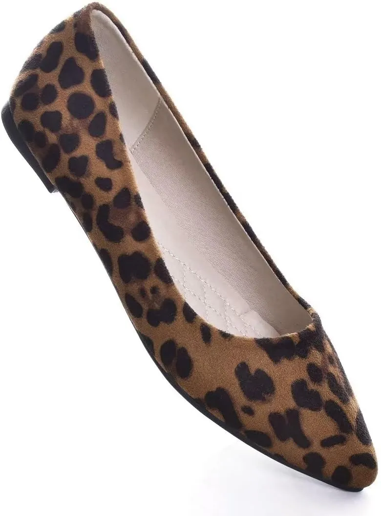 Stunner Women’s Ballet Flats Comfortable Pointed Toe Slip On Memory Foam Flats Shoes