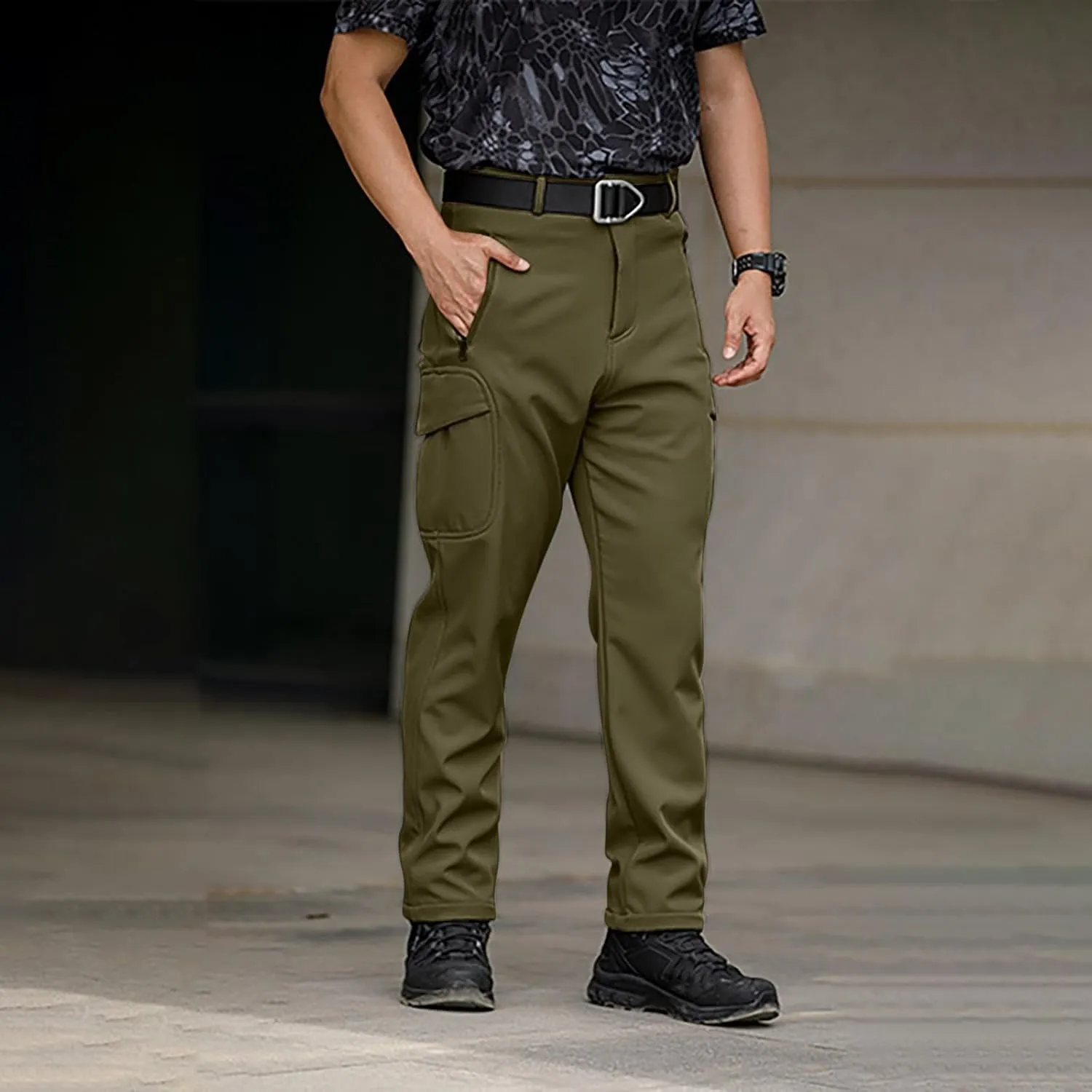 Tactical Cargo Pants for Men Flex Ripstop Waterproof Work Pants Outdoor Hiking Camping Thermal Flexcamo Combat Pants