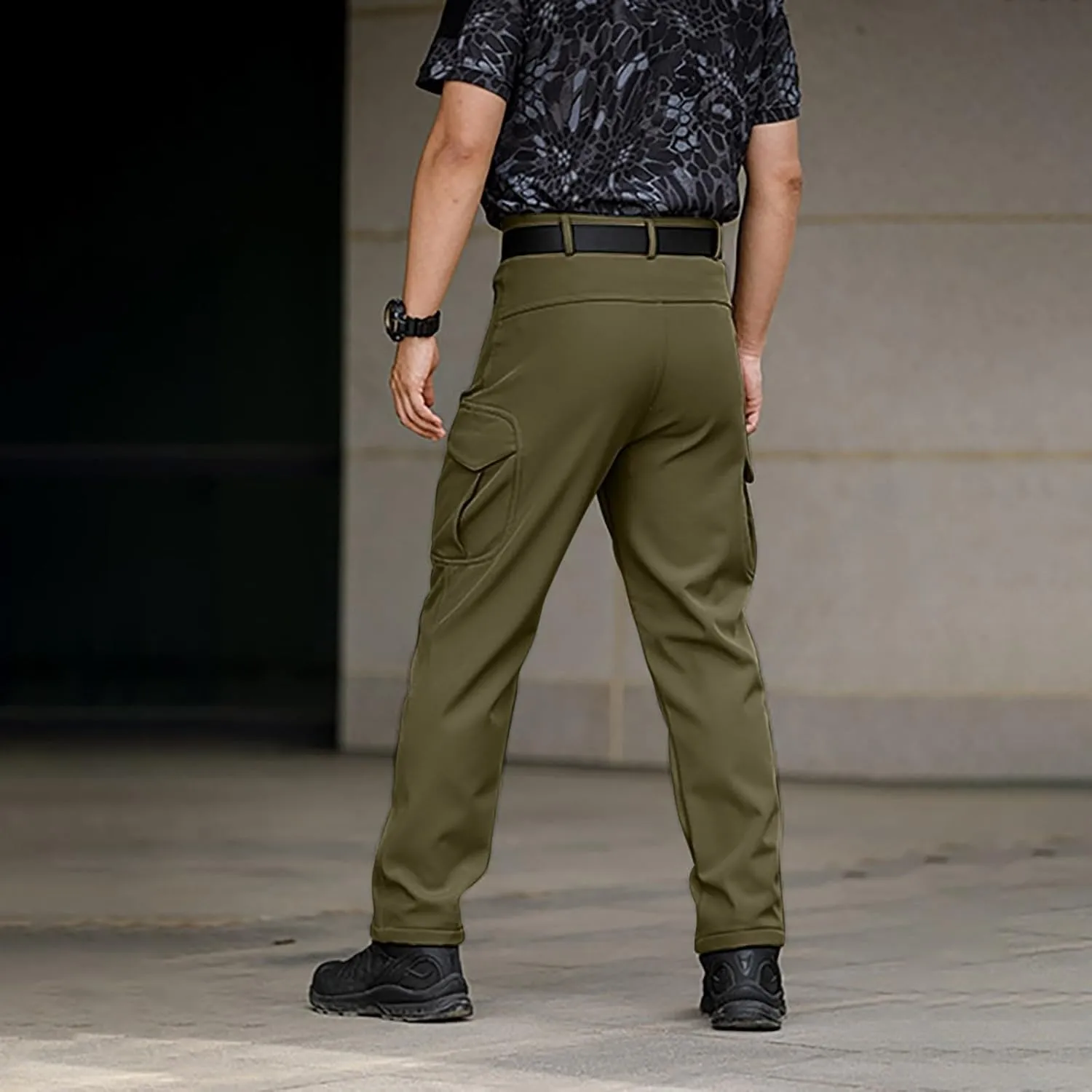 Tactical Cargo Pants for Men Flex Ripstop Waterproof Work Pants Outdoor Hiking Camping Thermal Flexcamo Combat Pants