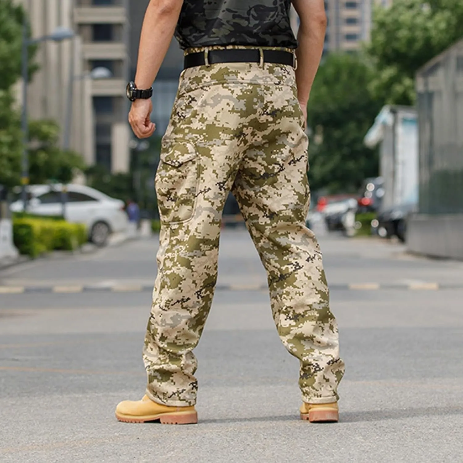 Tactical Cargo Pants for Men Flex Ripstop Waterproof Work Pants Outdoor Hiking Camping Thermal Flexcamo Combat Pants