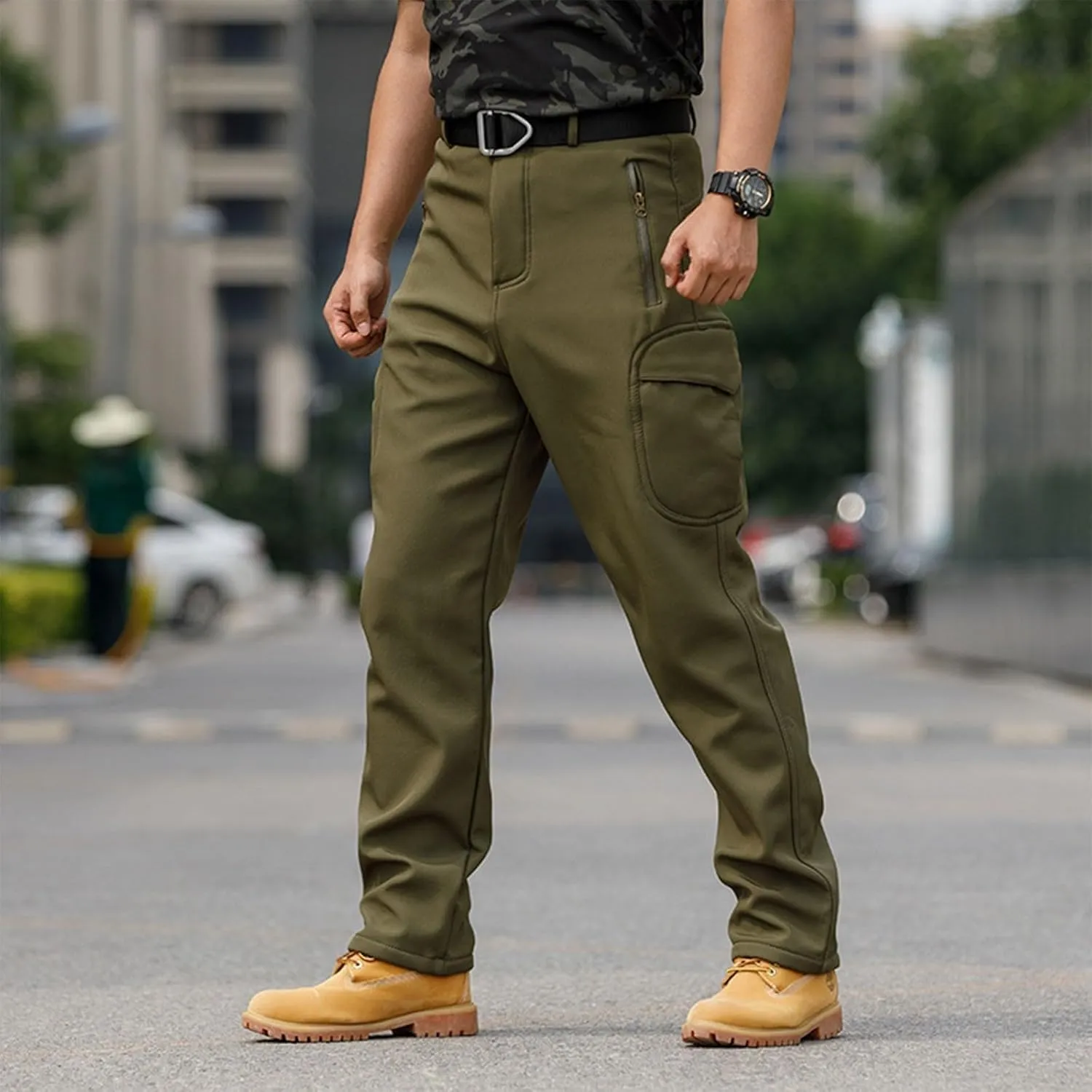 Tactical Cargo Pants for Men Flex Ripstop Waterproof Work Pants Outdoor Hiking Camping Thermal Flexcamo Combat Pants
