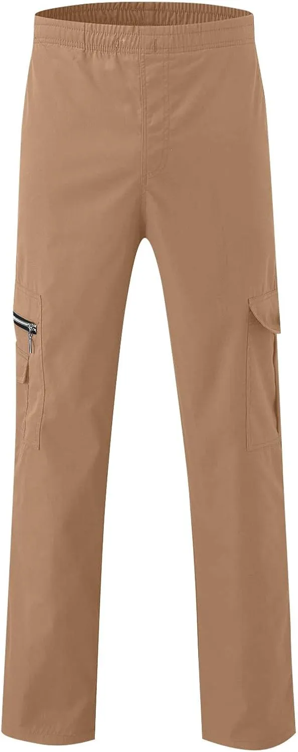 Tactical Pants for Men Military Lightweight Fishing Cargo Pants Relaxed Fit Waterproof Workout Ripstop Work Pants