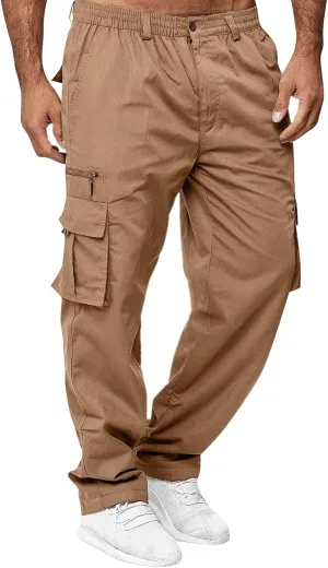 Tactical Pants for Men Military Lightweight Fishing Cargo Pants Relaxed Fit Waterproof Workout Ripstop Work Pants