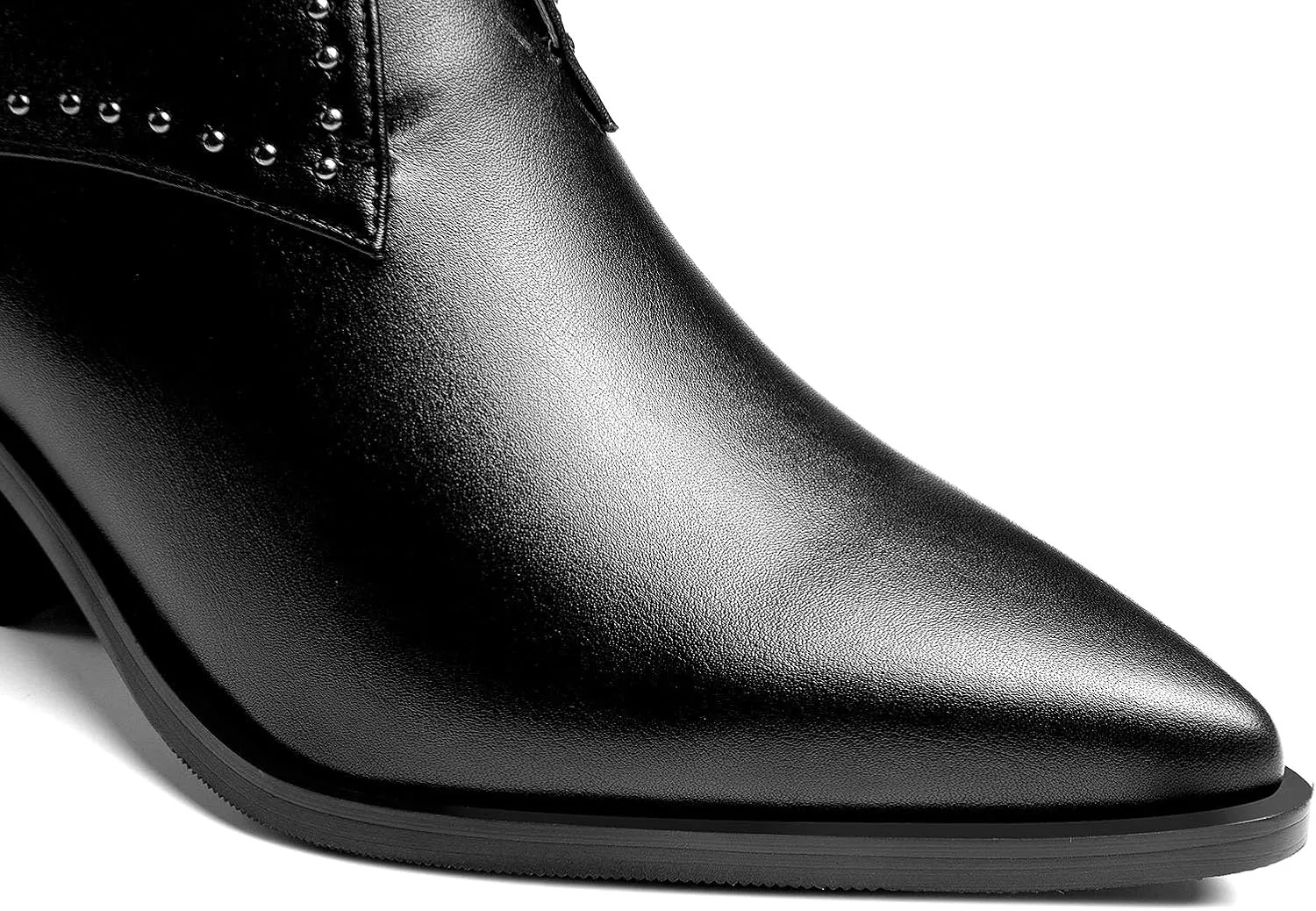 Women's Ankle Bootie Metallic Studs Buckle Straps Adult