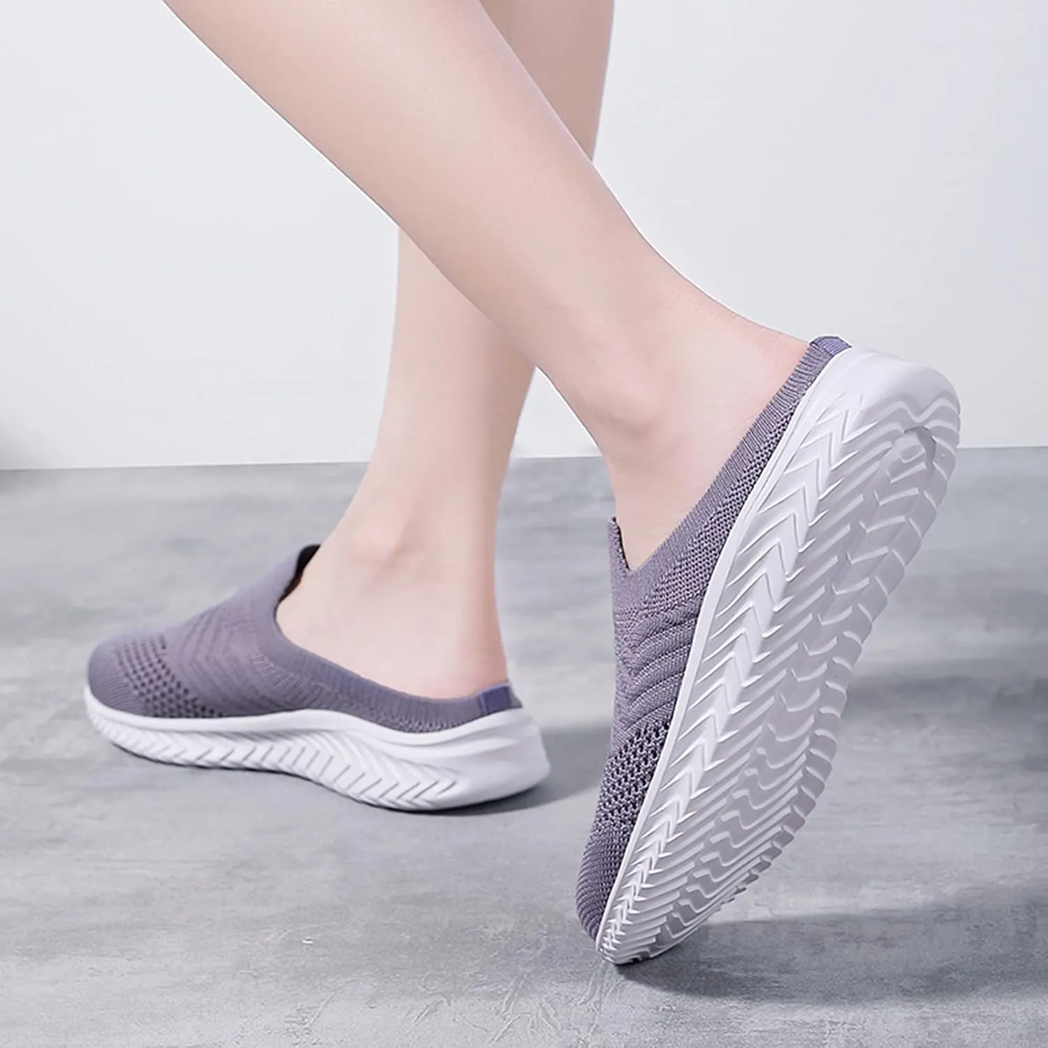 Women's Backless Slip on Mesh Sneakers Shoes Mens Running Shoes Walking Women's Casual Shoes Black Platform Sneaker Tennis Shoe Loafers Casual Slip On