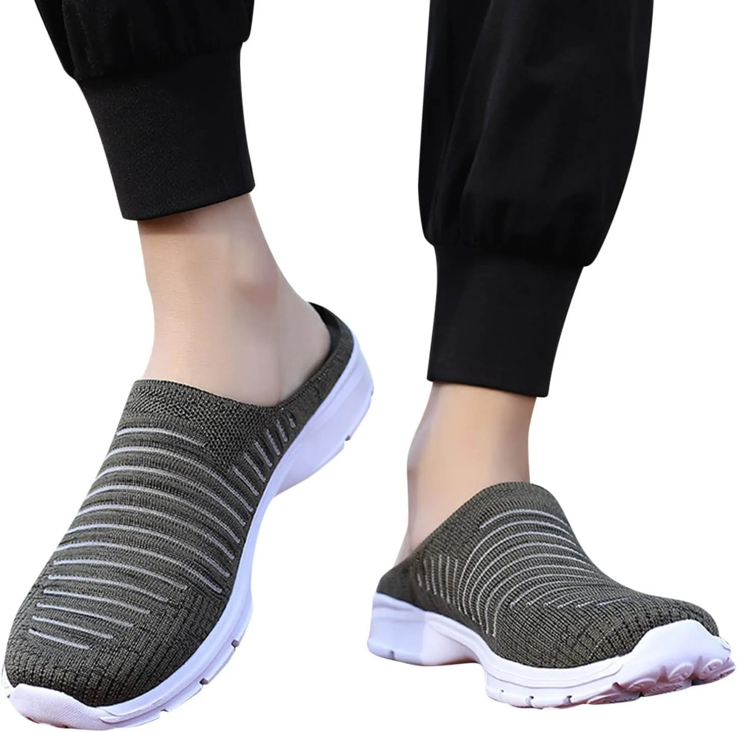 Women's Backless Slip on Mesh Sneakers Shoes Running Shoes for Men High Top Women's Shoes Casual Women Shoes Sneakers Red Tennis Shoe Loafers Dress Shoe