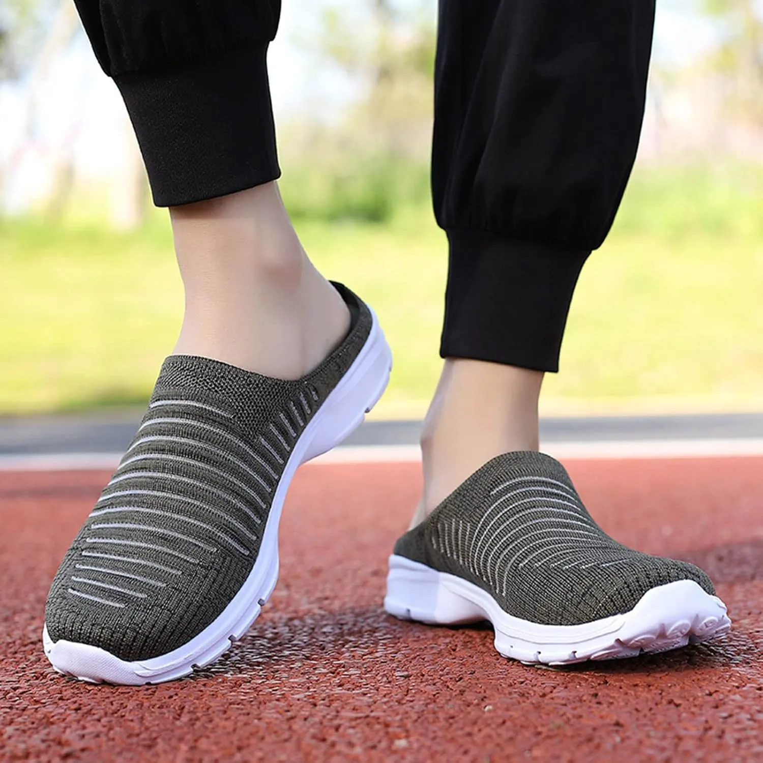 Women's Backless Slip on Mesh Sneakers Shoes Running Shoes for Men High Top Women's Shoes Casual Women Shoes Sneakers Red Tennis Shoe Loafers Dress Shoe