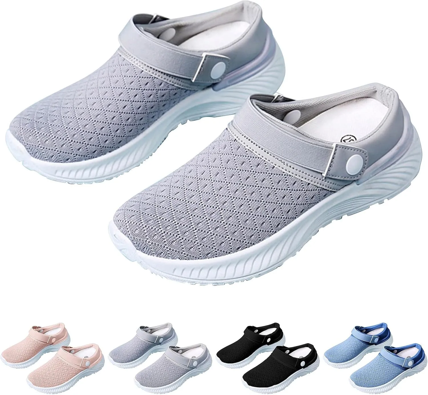 Womens Backless Sneakers Mesh Slip-on Mule Shoes Womens Tennis Shoes Wide Width Slip On Shoes Casual Women Shoes Sneakers Steel Toe Tennis Shoe Loafers Casual Slip On