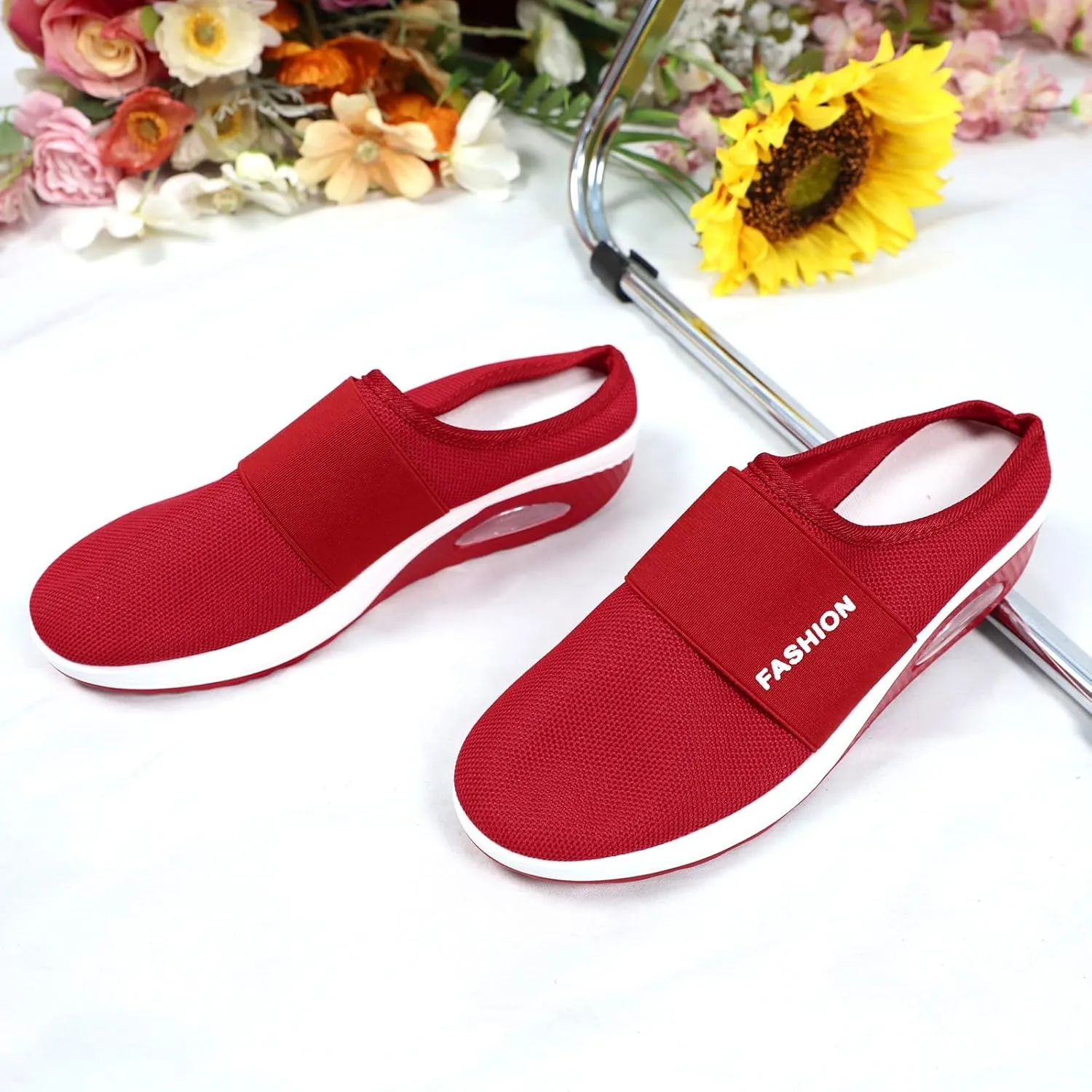 Women's Backless Walking Sneakers Summer Slip-on Running Shoes for Men Sports Shoes Dressy Casual Casual Sneakers White Tennis Shoe White Loafers