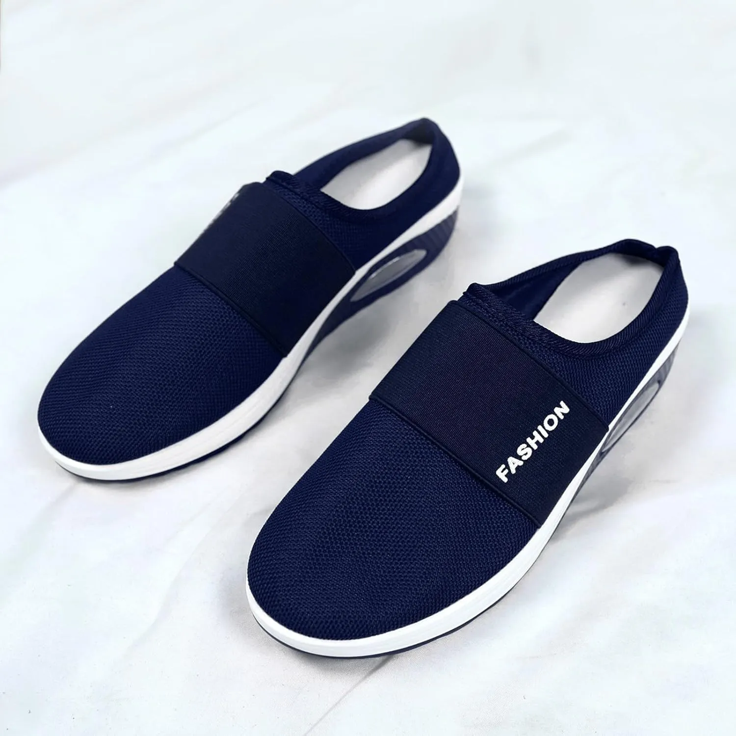 Women's Backless Walking Sneakers Summer Slip-on Tennis Shoes Men Slip On Men Shoes Casual Wedge Sneakers Waterproof Tennis Shoe Cross Trainer Shoe