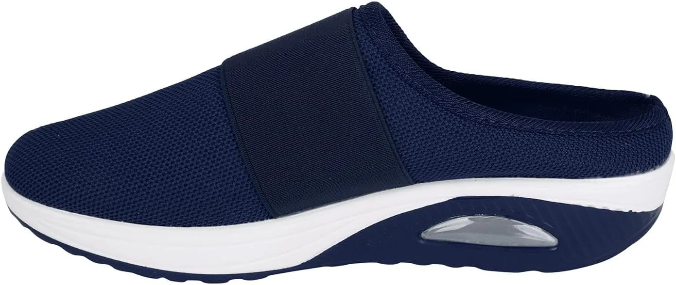 Women's Backless Walking Sneakers Summer Slip-on Tennis Shoes Men Slip On Men Shoes Casual Wedge Sneakers Waterproof Tennis Shoe Cross Trainer Shoe